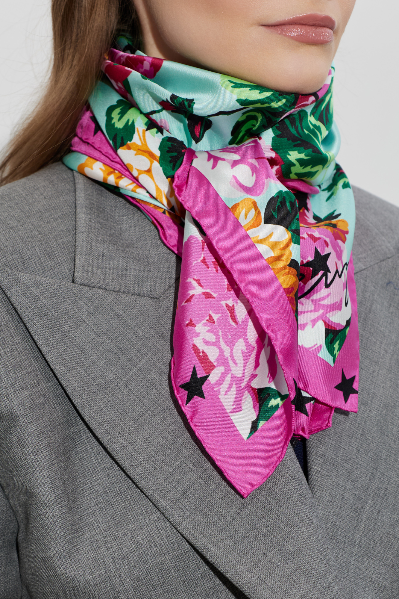 Kenzo Silk scarf with floral motif | Men's | Vitkac